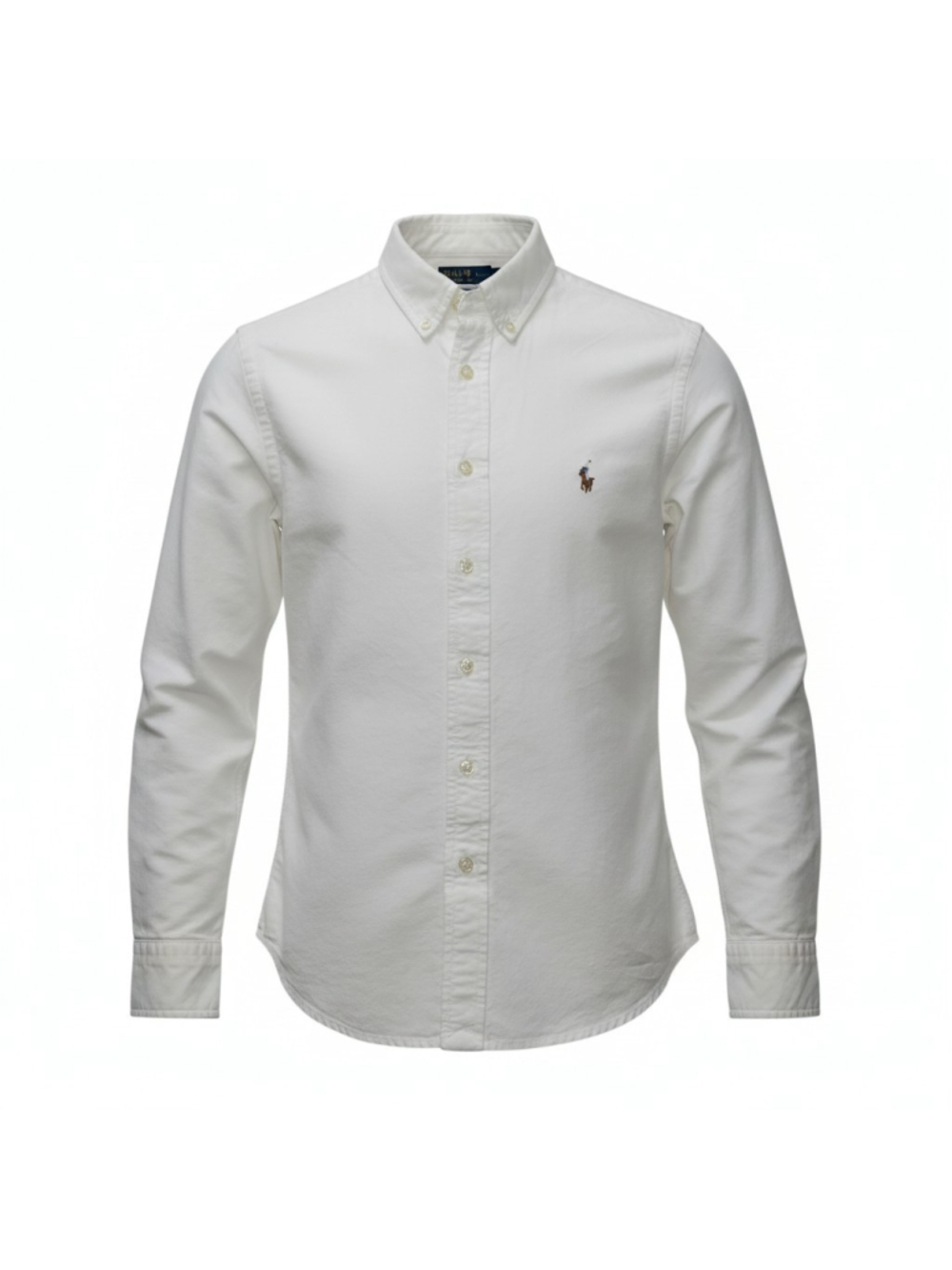 Ralph Lauren Boys White Button-down Long-Sleeve Shirt Size Medium (8-10) Pre-own